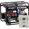 Hyundai HP7500CXE-3 - Generatore di corrente diesel 5.2 KW - Continua 4.5 kW Full-Power + ATS monofase
