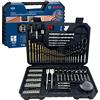 Bosch Professional Set Punte E Bit Per Legno, Pietra E Metallo, Accessori Per Utensili Di Foratura E Avvitamento, 103 Pezzi