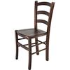 t m c s Tommychairs - Sedia modello Venice per cucina bar e sala da pranzo, robusta struttura in legno di faggio color noce scuro e seduta in legno