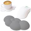 ZIYOU LANG Cloud - Poggiapolsi per mouse, poggiapolsi ergonomico con sottobicchiere, memory foam, base antiscivolo, sollievo dal dolore da digitazione, poggiapolsi per computer, laptop, mouse grigio