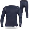 SES Set intimo termico da uomo, 3/4 lungo, S - 4XL, in 75% cotone e 25% poliestere, traspirante e durevole, biancheria intima termica con apertura per uomo/biancheria intima termica per calore e