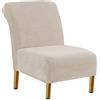 JORTUIO Copripoltrona Senza Braccioli, Velluto Elasticizzato 1 Posto Universale Senza Braccioli Copridivano,Moderna Antiscivolo Accent Chair Cover per la Camera da Letto dell'hotel (Nero)