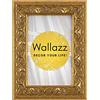 Wallazz Cornice Portafoto in Legno Pregiato - Made in Italy - Vetro Sintetico Infrangibile Crilex - Disponibile in Diverse Varianti - Design Italiano e Qualità Artigianale, 35x50cm Oro