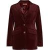 Brigitte von Boch - Donna - Lennon Blazer - Giacca da Abito - di Velluto - Rosso Bordeaux, Taglia:42