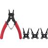 TOOLCRAFT TO-6679764 - Pinza per anelli Seeger adatto per anelli esterni e interni, 10-50 mm, 10-50 mm, forma a punta (