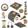YIXUND Giocattoli per criceti, giocattoli per ratti, cincillà, criceti, masticabili, accessori per gabbia, bastoncini in legno di mela, scaletta a campana per gerbilli, porcellini d'India e altri