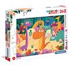 Clementoni Dinosaur Supercolor Puzzle-Dinosauri-24 pezzi Maxi, Multicolore, 28506