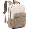 LOVEVOOK Zaino Donna Zaino Porta PC 17 Pollici, Zaino Lavoro Donna Zaino Da Viaggio, Zaino Computer Elegante per Laptop, Zaino per Ufficio Università Viaggi Aereo, Beige Cachi