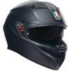 AGV - Casco K3 E2206 MPLK, Casco Moto da Uomo, Casco Integrale ECE con Assorbimento del Sudore, Spoiler, Prese d'Aria e Visiera Antigraffio Anti UV, con Predisposizione Interfono, Nero