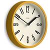 Jones Clocks® Hot Tub Orologio a parete | Piccolo orologio a tondo retrò | 20cm | Giallo senape | Numeri facili da leggere | Ideale per cucina, ufficio, stanza dei bambini, spazi grandi o piccoli