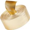 GORGECRAFT 5m Striscia di Pelle Metallizzata Oro Cinghie di Cuoio Piatte e Lucide Larghe 30mm Spogliarellista di Pizzo in Pelle Lucida Nastro di Perline Forniture in Pelle A Doppia Faccia Cavo Finto