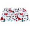 SaRani Telo Arredo Copritutto Gran Foulard Copriletto Copridivano Fantasia Natale Rosso (Neve)