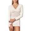 SalGiu Maglia Intima Donna (3 Pezzi) Forma Seno Lana e Cotone Manica Lunga Invernale Pizzo (4)