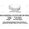 Handmade Khanjeera Mano Tamburo Batteria/Percussioni Dhapli Capra Pelle Cover Legno Pro