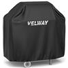 Velway Copertura per barbecue impermeabile, in tessuto Oxford 210D, resistente ai raggi UV, antipolvere, antivento, resistente alle intemperie, durevole, con custodia nera, 117x66x117cm