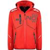 Geographical Norway Robin Men - Softshell Uomo Impermeabile Con Cappuccio - Abbigliamento Giacca Vento Tattica Outdoor - Escursionismo - Trekking Autunno Invernale Primavera (Rosso S)