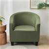Highdi Copripoltrona 1 Posto Elasticizzato Tinta Unita Chesterfield, Fodere Copripoltrona da Cocktail Universale Lavabile Rimovibile Fodera per Poltrona per Hotel Salotto (Army Green)