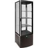 FORCAR Vetrina Ventilata LSC235B Black - Vetri Panoramici e N° 3 Ripiani - Capacità Lt 235