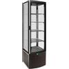 FORCAR Vetrina Ventilata LSC280B Black - Vetri Panoramici e N° 4 Ripiani - Capacità Lt 280