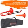 PBone Trombone Mini ROSSO TROMBONE IN MIB IN PLASTICA ABS CON BORSA E BOCCHINO