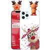 ZhuoFan Custodia natalizia per iPhone 6/6S in silicone bianco 3D animalier design natalizio regalo per ragazze TPU sottile custodia protettiva, modello 10