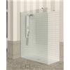 Parete Doccia Walk-In 140cm Vetro Trasparente Per Box Doccia Alto 200 Cm - Cromo