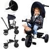 LIONELO Kori Triciclo Evolutivo per Bambini da 1.5 Anni fino a 25 kg Sedile Girevole 360° Telaio ultraleggero in lega di magnesio, Pneumatici resistenti, Maniglione per genitori e Accessori