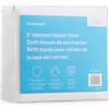 Linenspa Coprimaterasso da 5,1 cm, per letto singolo, lavabile in lavatrice, traspirante, antiscivolo, per coprimaterasso con cerniera, solo coprimaterasso, copertura per topper
