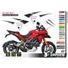 Adesivo compatibile DUCATI Multistrada 1200/1200S 2010-2014 LOGO CARENE MT WA 1