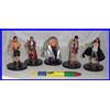 ONE PIECE Set 5 FIGURE Collezione 10cm BASE NERA Shanks Ace Edward LUFFY Nuove