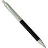 Cesare Emiliano Penna a Sfera a Scatto in Argento Sterling 925 e Plastica Nera