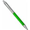 Cesare Emiliano Penna a Sfera a Scatto in Argento Sterling 925 e Plastica Verde
