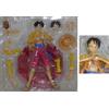 ONE PIECE Figura Statua Monkey D Luffy Rufy Giacca Gialla 23cm Molti Accessori