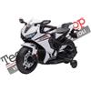 HONDA Moto Motocicletta Elettrica Per Bambini HONDA CBR 1000 RR 12V Bianco