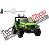 Jeep Auto Macchina Elettrica per Bambini Jeep Rubicon Fiat 12V Verde Mp3 S. Pelle