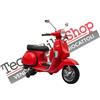 Piaggio -Vespa Moto elettrica per bambini PIAGGIO VESPA PX 150 con rotelle 12V luci led Rosso