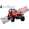 JEEP Auto Macchina Elettrica per Bambini Jeep Rubicon Fiat 12V Arancio Mp3 S. Pelle