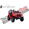 JEEP Auto Macchina Elettrica per Bambini Jeep Rubicon Fiat 12V Rosso Mp3 S. Pelle