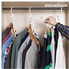 InnovaGoods - Organizzatore di Grucce per Armadio, Risparmia Spazio, Facile da Montare, Adatto a Diverse Tipologie di Abiti, Bianco, Taglia Unica, Plastica