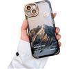 ZhuoFan Cover Compatibile con Apple iPhone 11 6,1, Custodia Traslucido Protettiva della Fotocamera Ultra Sottile TPU Silicone Antiurto Bumper Protettiva Case per iPhone 11, Montagne
