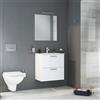 VITRA Mobile bagno sospeso con specchiera e lavabo integrato modello mia composizione completa 80cm - bianco lucido VITRA