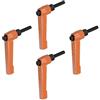 QUARKZMAN 4pz Regolabile Serraggio Leva Maniglie M5 x 25mm Maschio Filettatura Bullone Manopole Girevole Vite blockggio Rapido Rilascio Cricchetto Pulsante Maniglia, Arancione