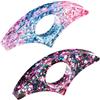 TIESOME 2 segnalibri per pollice con strass, in resina, ideali per compleanni, Ringraziamento, feste, matrimoni, regali (viola, verde, rosa, blu)