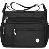 JONON Borsa a tracolla da donna borsa a tracolla borsa a tracolla moda tote top handle borsa a tracolla spaziosa borsa a tracolla multipla, Nero grande.
