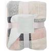 Dreamscene Coperta in pile Sherpa a quadri, morbida, termica, calda, spessa, soffice coperta per divano letto, 150 x 180 cm, colore arrossire