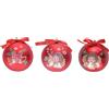 THUN - Set 3 Palline di Natale Rosse in Poliestere, Versione Grande, Addobbo Natalizio per Albero di Natale, Idea Regalo, Ø 10 cm