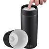 SILBERTHAL Tazza termica viaggio 350ml inox - Caldo 6h e freddo 12h nera | Bevanda calda 6h e fredda 12h - Nero - Apertura del coperchio a 360° e 100% senza perdite - Interno in ceramica
