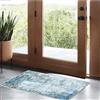 JURLEA Tappeto per corridoio Tappeto antiscivolo per corridoi cucina e soggiorno Non perde è lavabile e leggero (60 x 120 cm, Crema/Blu)