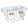 Pawfly Acquario Box per Allevamento Pesci Incubatrice Acrilica Serbatoio con Ventose Medio Box di Isolamento per Avannotti Gamberetti Betta e Guppy