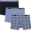 Emporio Armani Men's 3-pack Core Logoband, Boxer Uomo, Oxford/Print Indigo/Marine, M